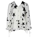 Weiße Bluse mit schwarzem Sternenprint - Autre Marque