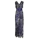 Navy Blue Printed Panelled Jumpsuit - Camilla