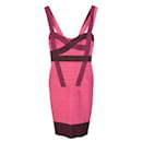 HERVE LEGER Pink Shades Bandage Dress - Herve Leger