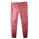 MIU MIU Leather Low Waist Pants - Miu Miu