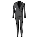 Contemporary Designer Chequered Leather Lapel Suit - Autre Marque