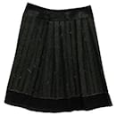 CONTEMPORARY DESIGNER Dark Grey Woolen Pleated Skirt - Autre Marque