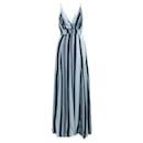 Reformation White and Blue Striped Maxi Summer Dress