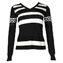 Moschino Black and White Striped Blouse