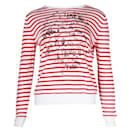 Dior Dioramour Weiß-rot gestreiftes „I Love You“-Top