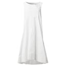 Zeitgenössisches Designer-Popeline-Kleid in Weiß - Autre Marque