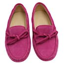 Tod'S Laccetto Gommini Junior Loafer aus rosa Wildleder - Tod's