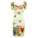 Vestido midi floral de seda Dolce & Gabbana