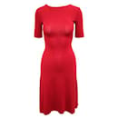 Reformation Red Elegant Flare Dress