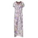 Matthew Williamson Silk Digital Print Dress with Embellished Neckline