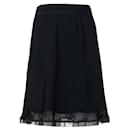 Contemporary Designer Pleated Black Skirt - Autre Marque