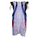 Tsumori Chisato Mehrfarbiges Patchwork-Seidenkleid