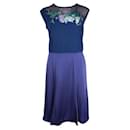 Vivienne Tam Sapphire Blue Sleeveless Dress with Embroidery - Autre Marque