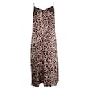 Vestido de alças finas com estampa de leopardo de designer contemporâneo - Autre Marque