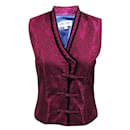 Chi Chi Von Tang Purple Textured Chinese Traditional Style Vest - Autre Marque
