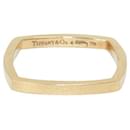 Tiffany & Co forma cuadrada minimalista 18Anillo de oro K