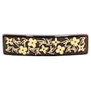 Louis Vuitton Brown Resin and Gold Hair Barrette