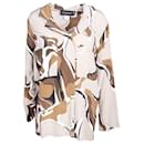 CONTEMPORARY DESIGNER Abstracted Oversize Front Pockets Silk Blouse - Autre Marque