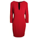 CONTEMPORARY DESIGNER Red Dress With Neck Details - Autre Marque