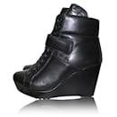 PRADA Black Leather Ankle Boots - Prada