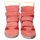 ISABEL MARANT Sneakers alte Bekett con zeppa in pelle scamosciata e pelle - Isabel Marant