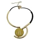 Marni Gold, Mustard & Black Necklace with Resin Orb
