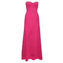 Contemporary Designer Bright Pink Strapless Maxi Evening Dress - Autre Marque
