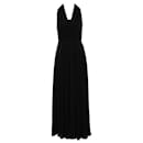 Contemporary Designer Black Strapless Evening Maxi Dress - Autre Marque