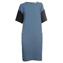 CONTEMPORARY DESIGNER Blue Dress With Black Sleeve - Autre Marque