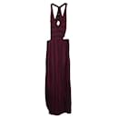 REFORMATION Dark Purple Maxi Dress with Open Back - Reformation