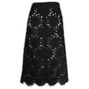 DOLCE & GABBANA Black Lace Midi Pencil Skirt with Beige Lining - Dolce & Gabbana