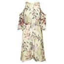 CONTEMPORARY DESIGNER Yellow Print Open Shoulder Summer Dress - Autre Marque