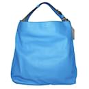 Bolsa de couro azul de designer contemporâneo - Autre Marque