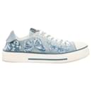 Valentino Denim Butterfly Low-Top Sneakers
