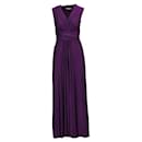 Contemporary Designer Elegant Maxi Purple Evening Dress - Autre Marque