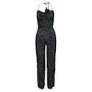 REFORMATION Black Print Jumpsuit with Bow at front - Reformation