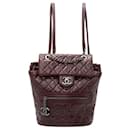 Chanel Paris-Salzburg Mountain Maroon calf leather Leather Backpack