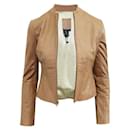 Contemporary Designer Brown Leather Jacket - Autre Marque