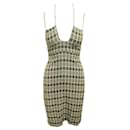 REFORMATION Brown Checked Dress with Front Tie - Reformation