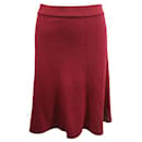 Vivienne Tam falda de lana rojo oscuro - Autre Marque
