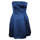 CONTEMPORARY DESIGNER Strapless Elegant Navy Blue Dress with Bow at the back - Autre Marque