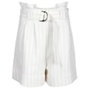 Belted White Shorts - Ganni