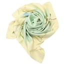 Foulard carré en soie vert fleuri - Salvatore Ferragamo
