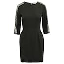 Mini Black Dress with Lace Sleeves - Sandro