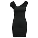 Vestido negro con escote asimétrico - Autre Marque