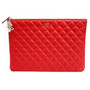 Chanel Lambskin Valentine Embellished Clutch Large