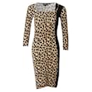 JUST CAVALLI Vestido de malha com estampa de leopardo - Just Cavalli