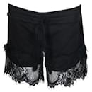 Anna Sui Black Shorts with Lace