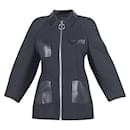 ALEXANDER WANG Black Textured Twill and Leather Jacket - Alexander Wang