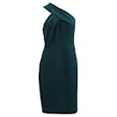 Blaugrünes Ashlee-Kleid mit einer Schulter von Tory Burch
